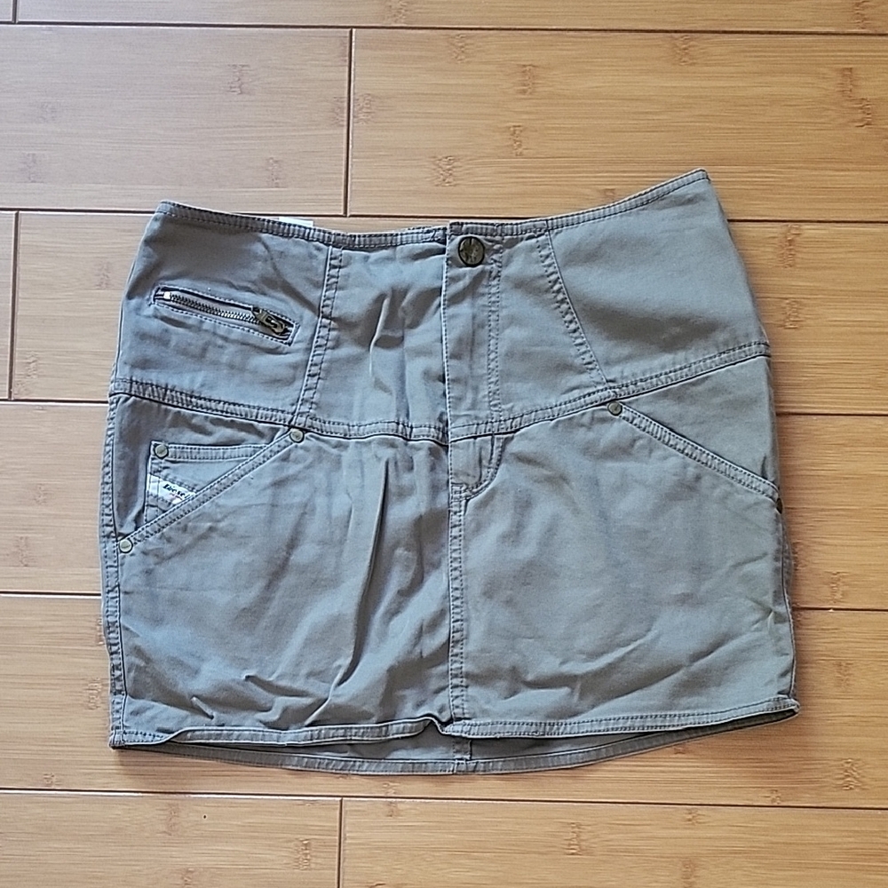 Diesel Olive Green Utility Mini Skirt